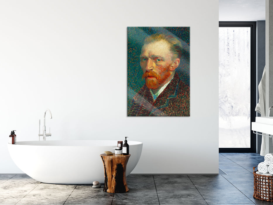 Vincent Van Gogh - Selbstbildnis , Glasbild