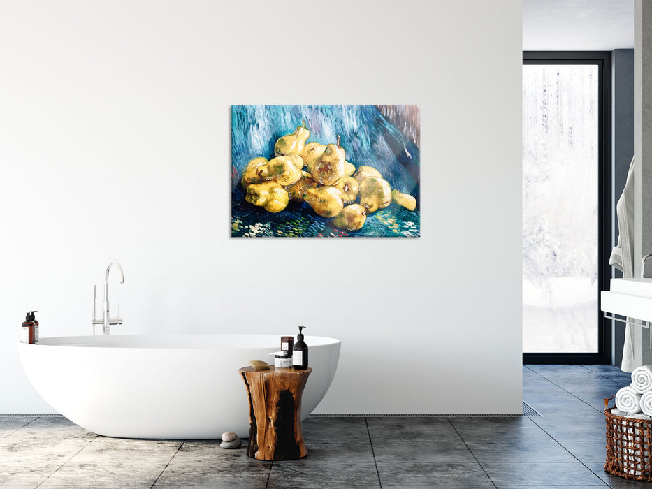 Vincent Van Gogh - Stillleben mit Birnen , Glasbild