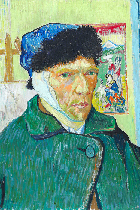 Vincent Van Gogh - Selbstportrait mit bandagiertem Ohr, Glasbild