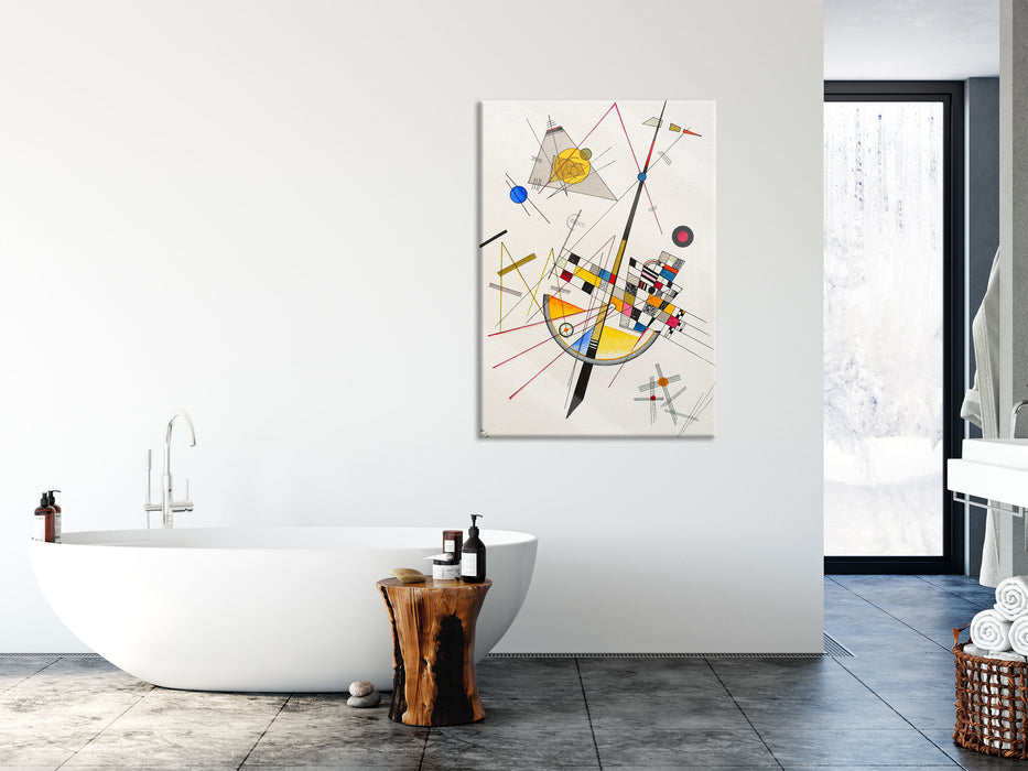 Wassily Kandinsky - Delikate Spannung , Glasbild