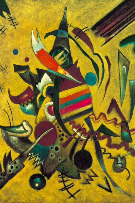 Wassily Kandinsky - Punkte , Glasbild