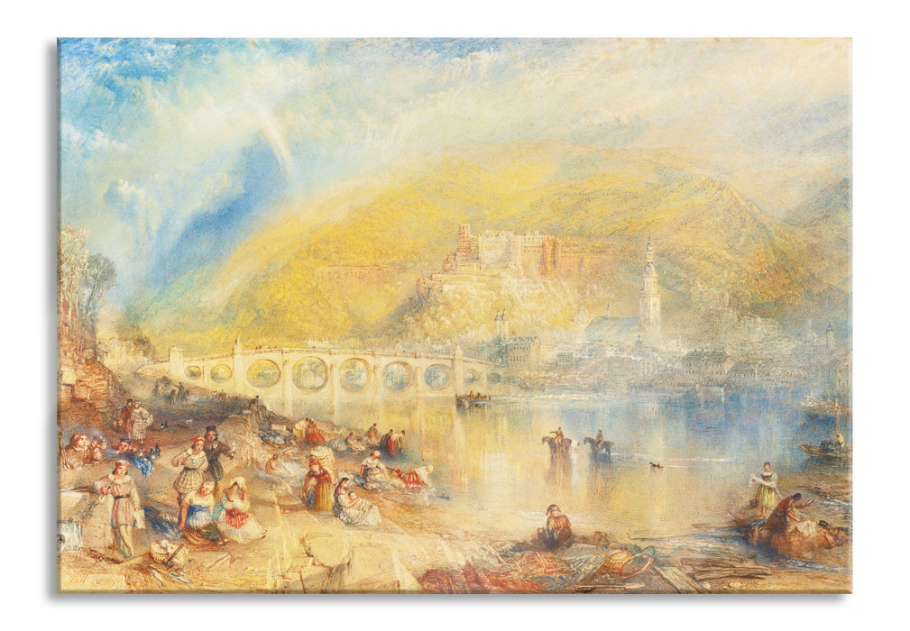 William Turner - HEIDELBERG WITH A RAINBOW, Glasbild
