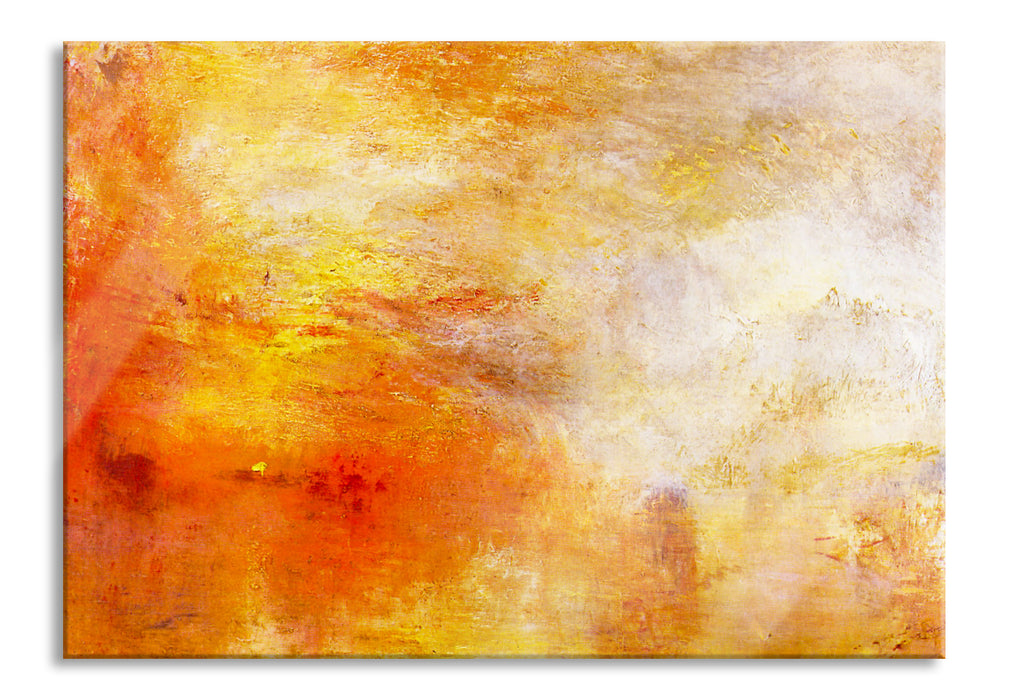 William Turner - Sun Setting over a Lake , Glasbild