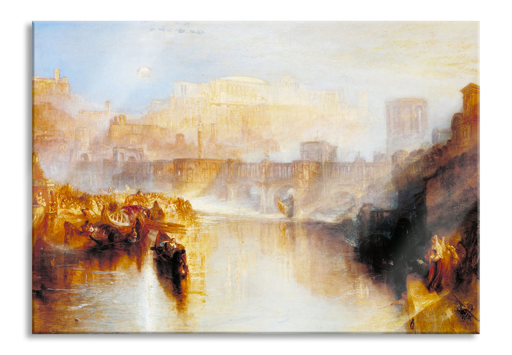 Pixxprint William Turner - Agrippina Landing with the Ashes of Ge, Glasbild