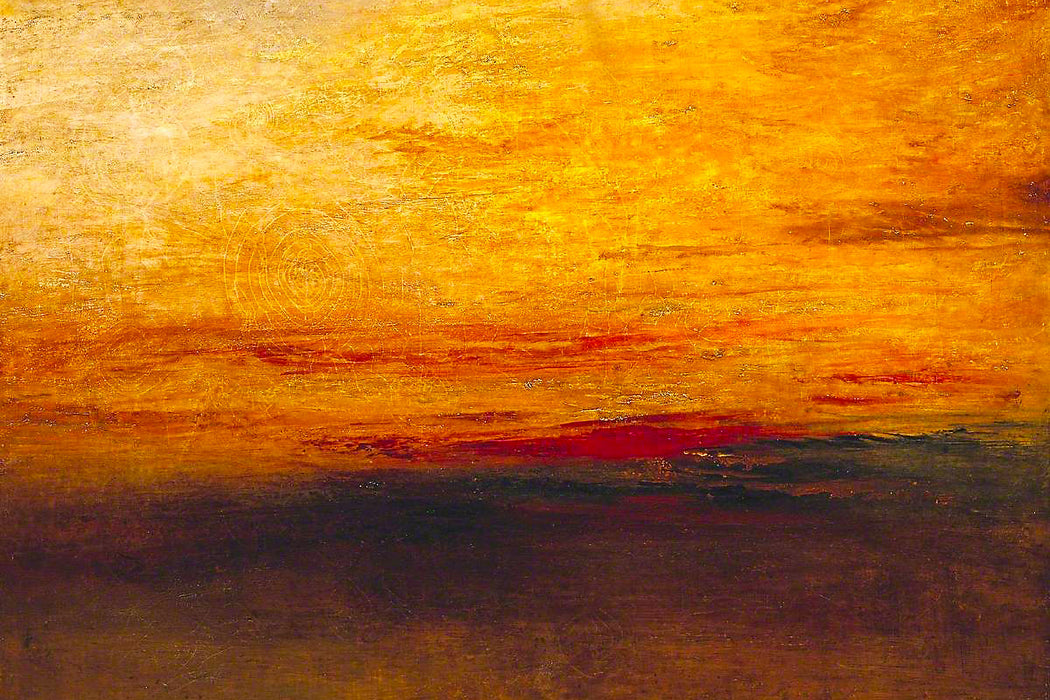 William Turner - Sunset  , Glasbild