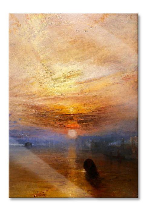 Pixxprint William Turner - The fighting Temeraire tugged to her l, Glasbild