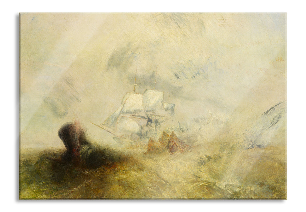 Pixxprint William Turner - Whalers Expressionismus, Glasbild