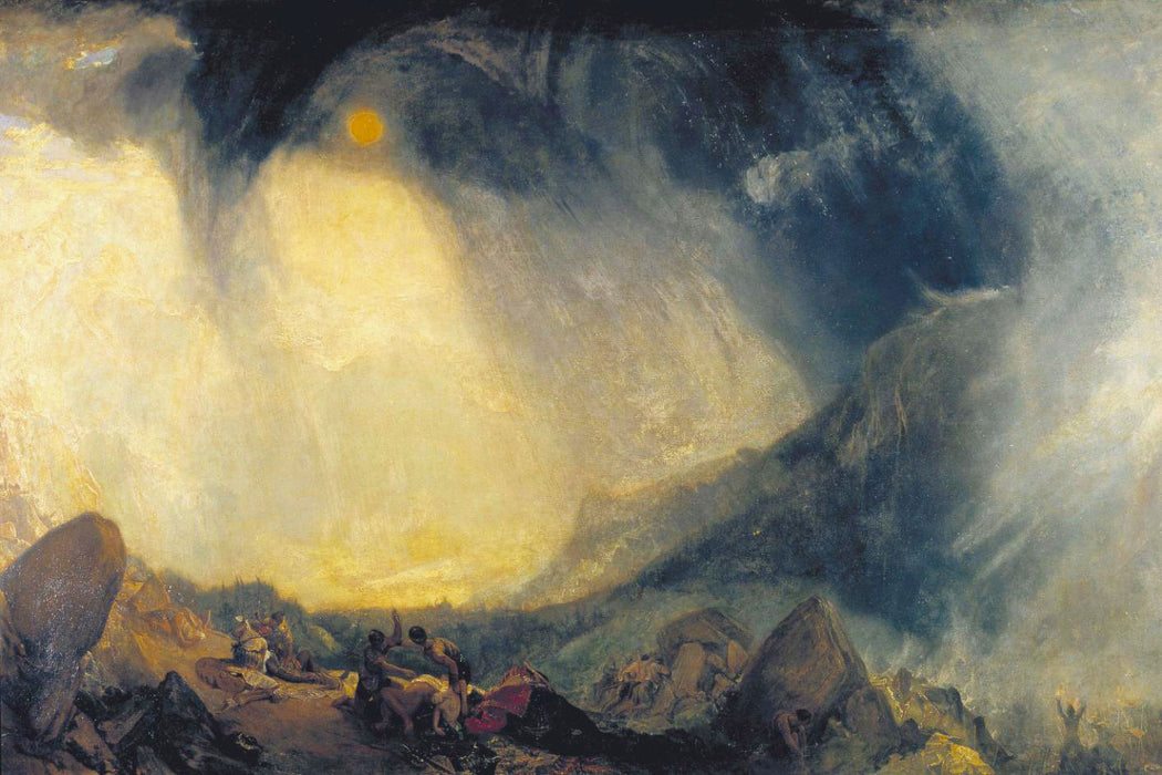William Turner - Snow Storm Hannibal and his Army Cross, Glasbild