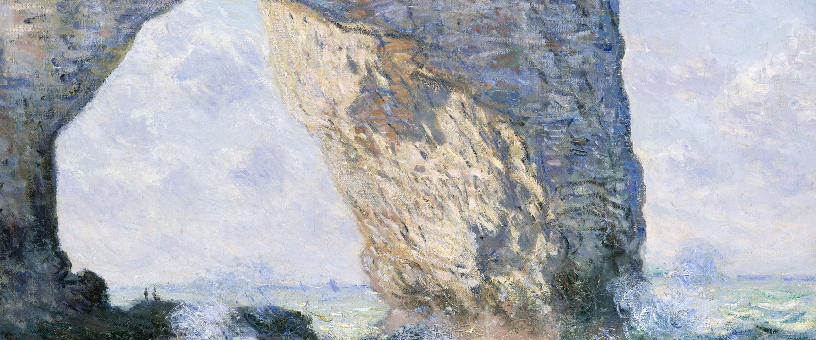 Claude Monet - Das Manneporte bei Etretat, Glasbild Panorama