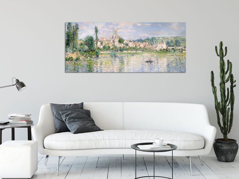 Claude Monet - Vétheuil im Sommer, Glasbild Panorama