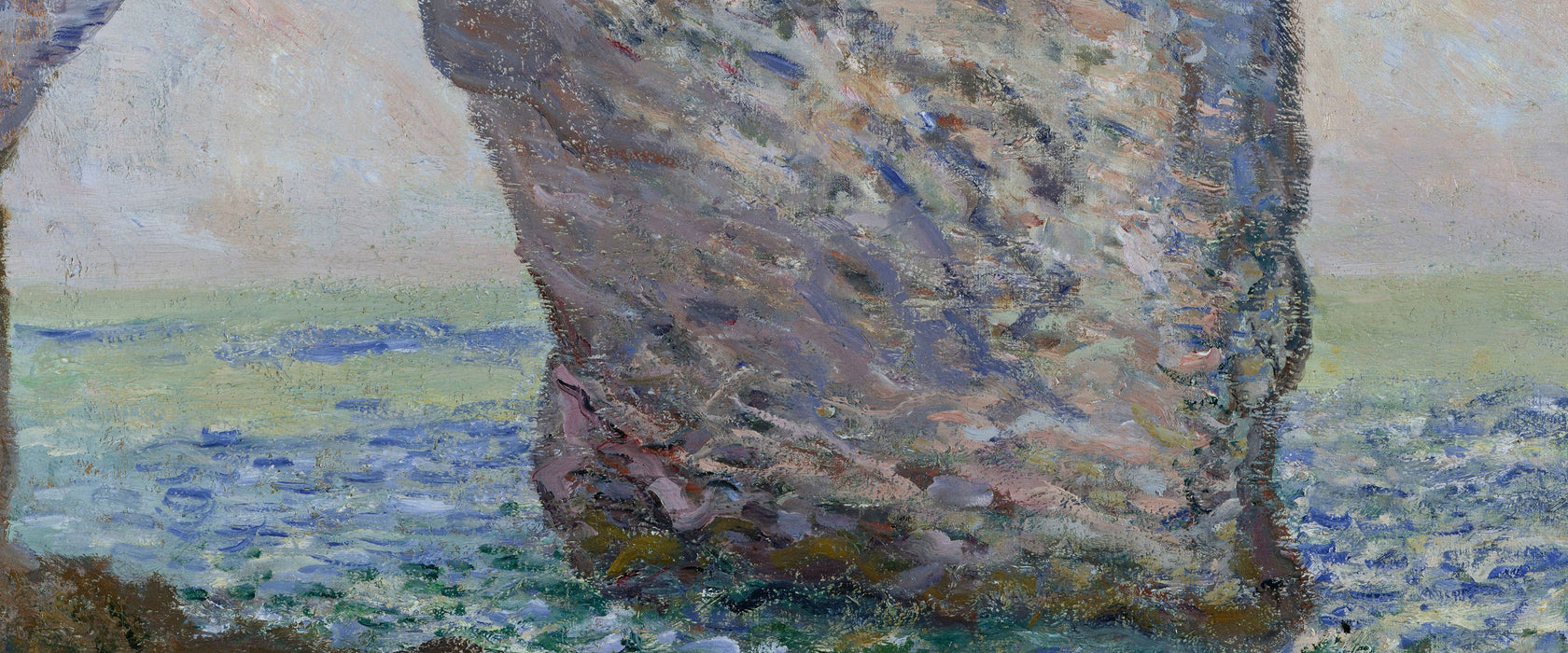 Claude Monet - Die Manneporte bei Étretat, Glasbild Panorama