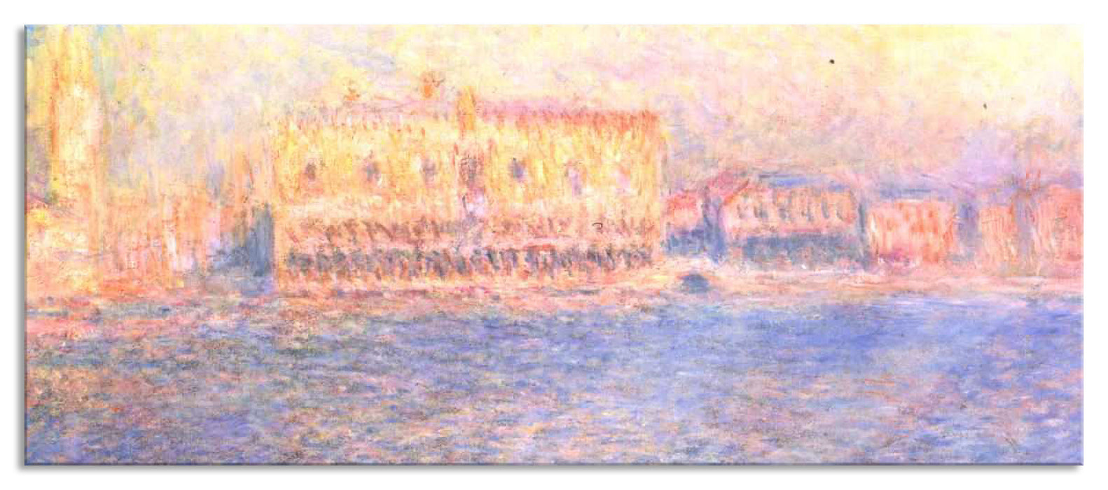 Pixxprint Claude Monet - Blick von Santa Maria Maggiore, Glasbild Panorama