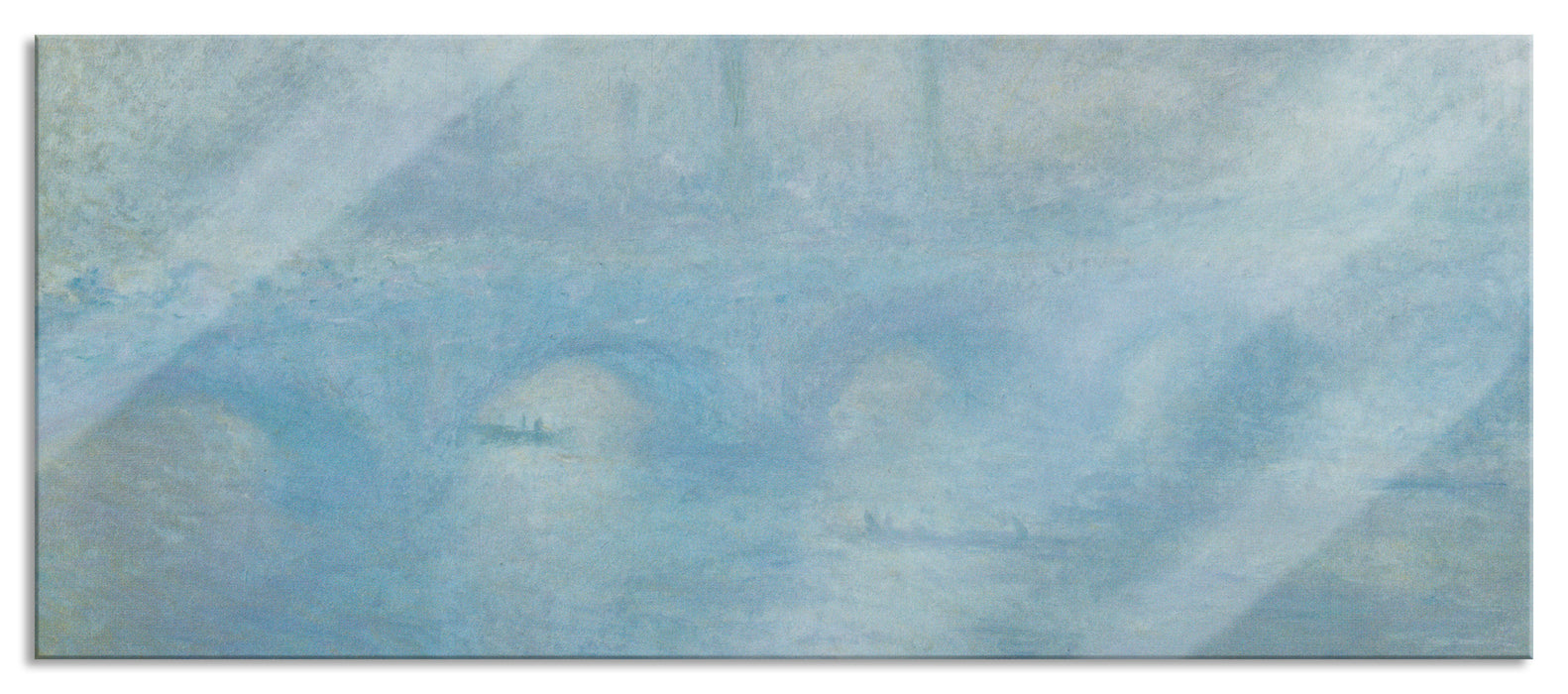 Pixxprint Claude Monet - Waterloo Brücke in London, Glasbild Panorama