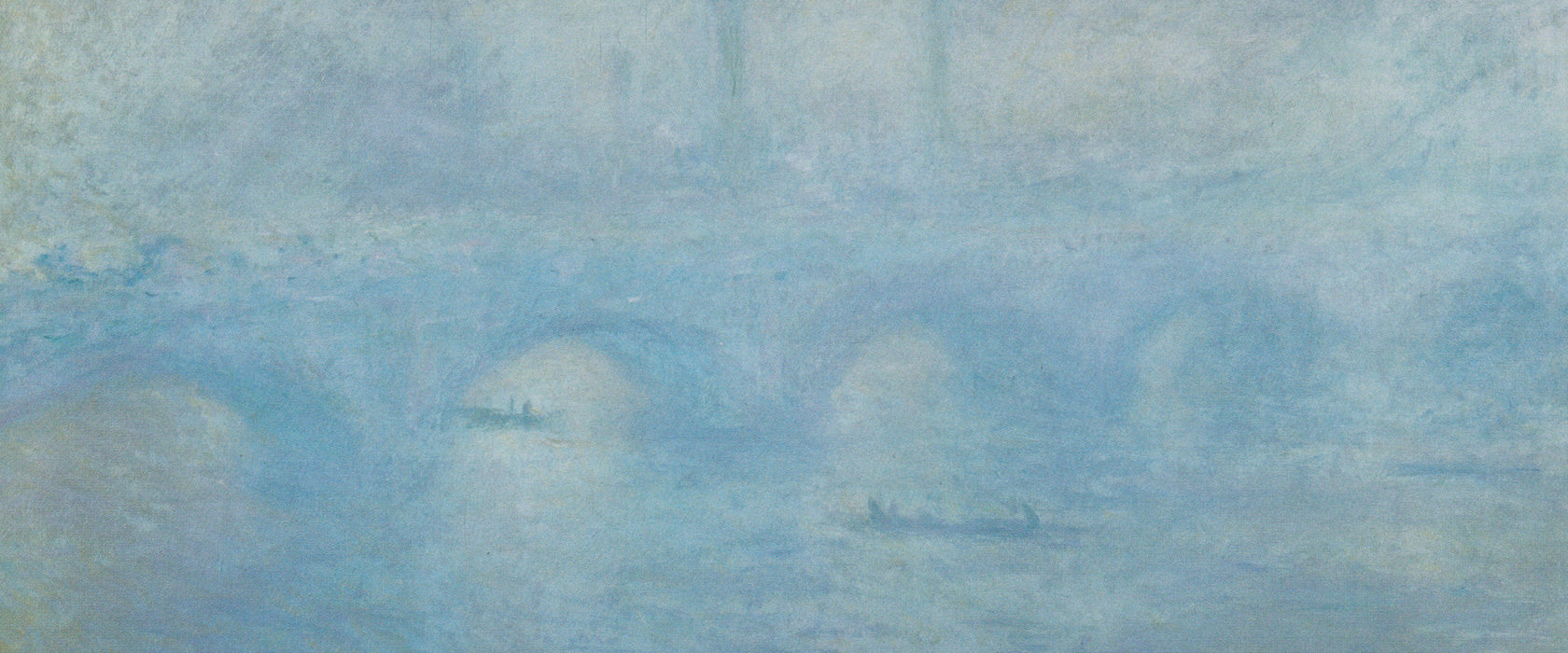 Claude Monet - Waterloo Brücke in London, Glasbild Panorama