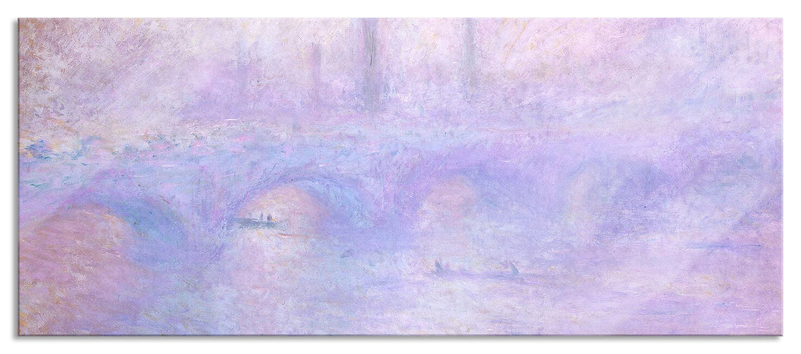 Pixxprint Claude Monet - Waterloo-Brücke London, Glasbild Panorama