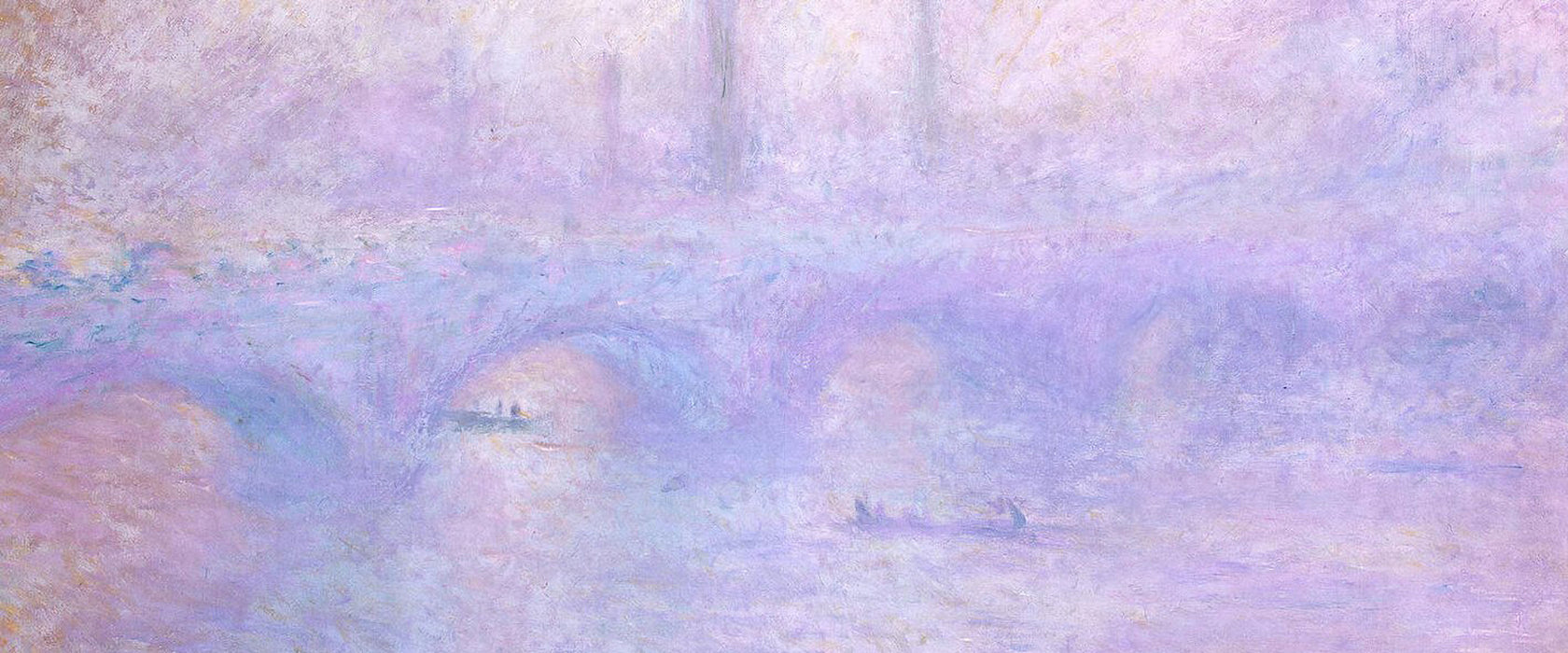 Claude Monet - Waterloo-Brücke London, Glasbild Panorama