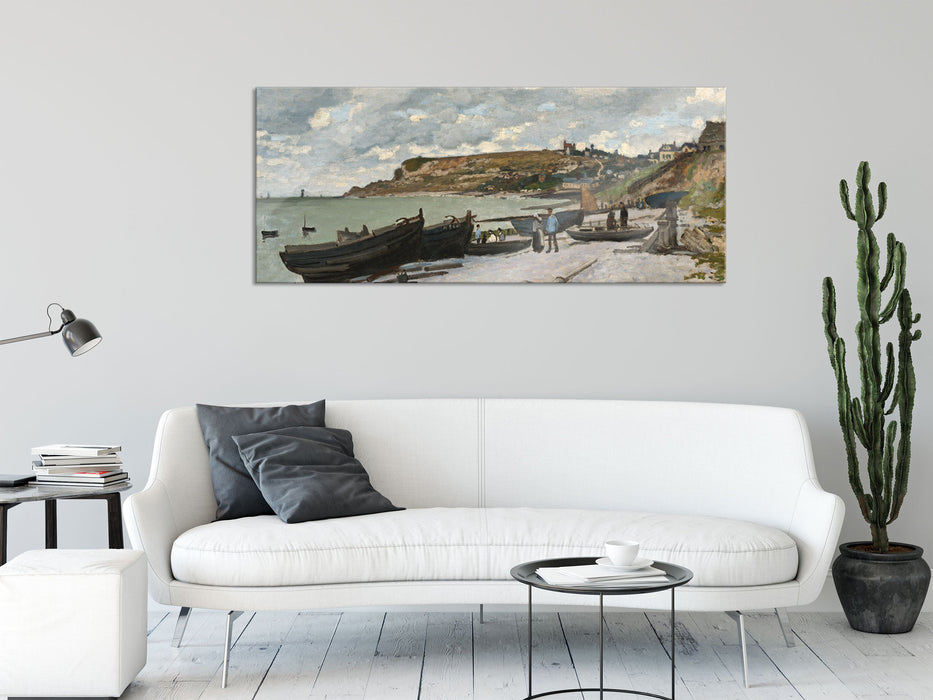 Claude Monet - Sainte-Adresse, Glasbild Panorama