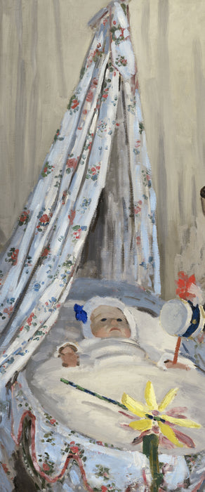 Claude Monet - Die Wiege - Camille mit Jean dem Sohn, Glasbild Panorama