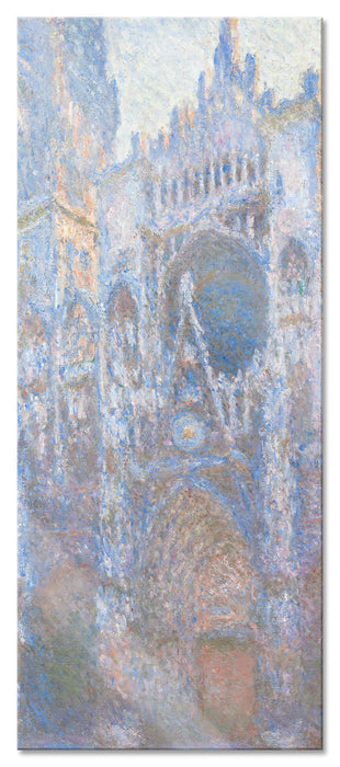 Pixxprint Claude Monet - Das Tor der Kathedrale von Rouen im Mo, Glasbild Panorama