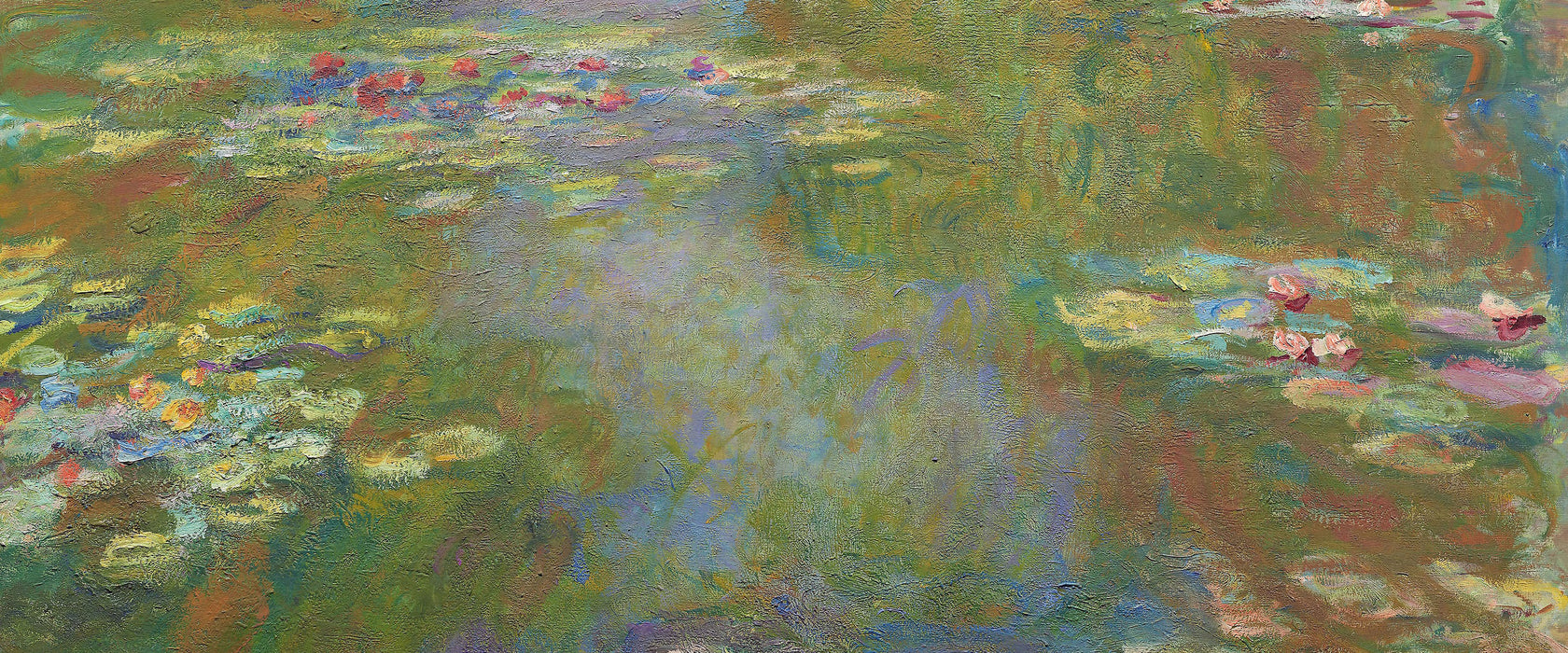 Claude Monet - Seerosenteich, Glasbild Panorama