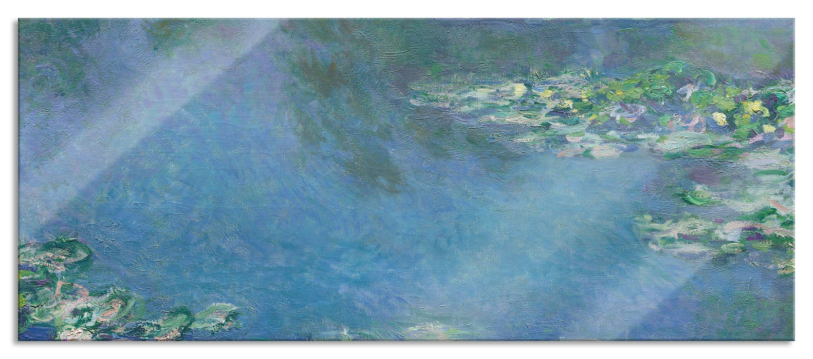 Pixxprint Claude Monet - Seerosen IV, Glasbild Panorama