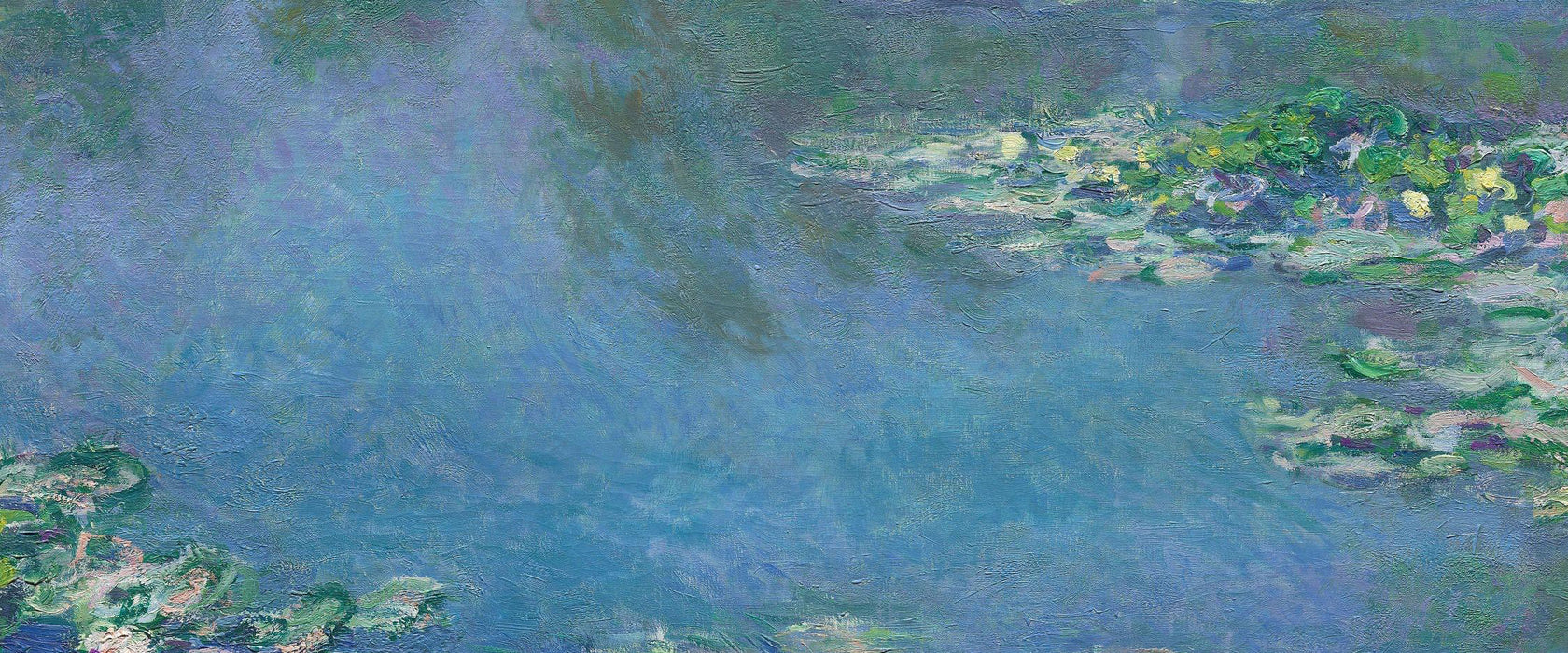 Claude Monet - Seerosen IV, Glasbild Panorama