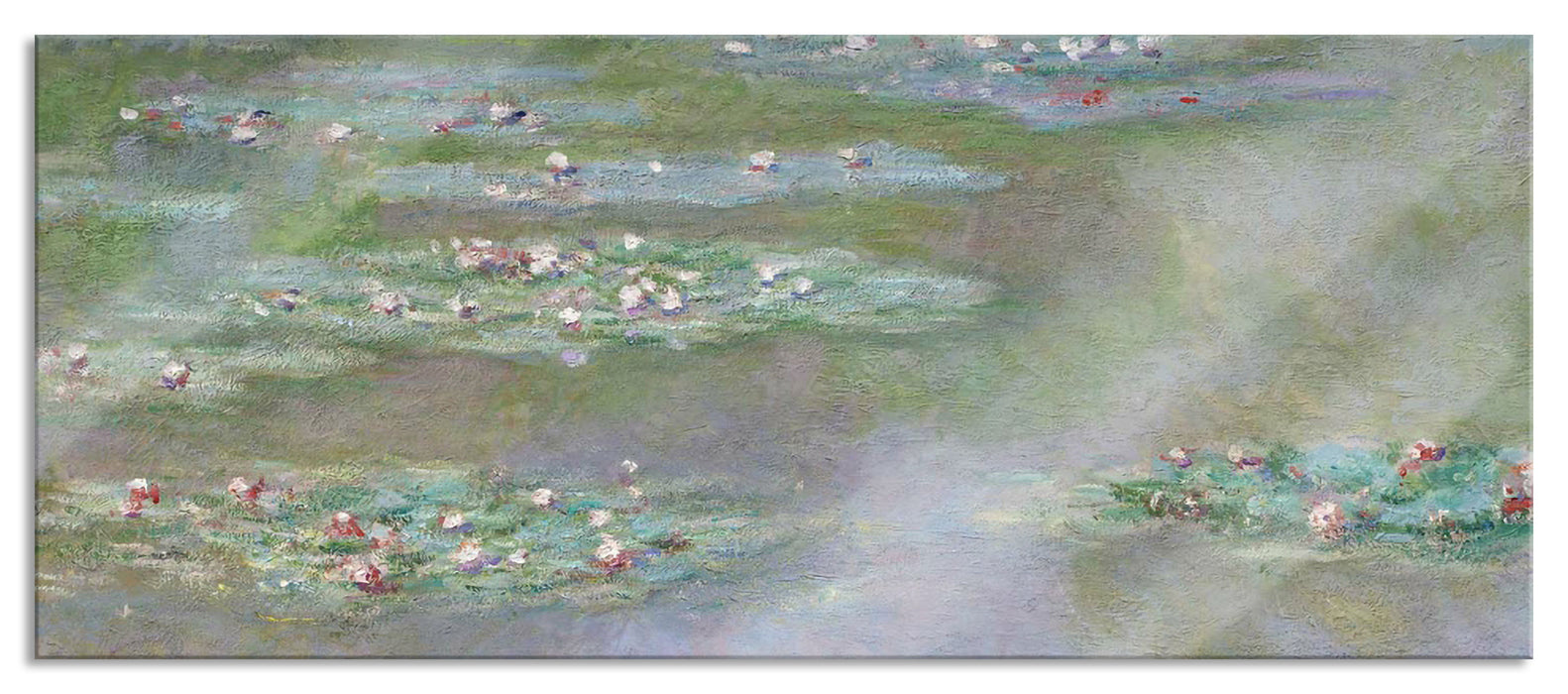 Pixxprint Claude Monet - Seerosen V, Glasbild Panorama