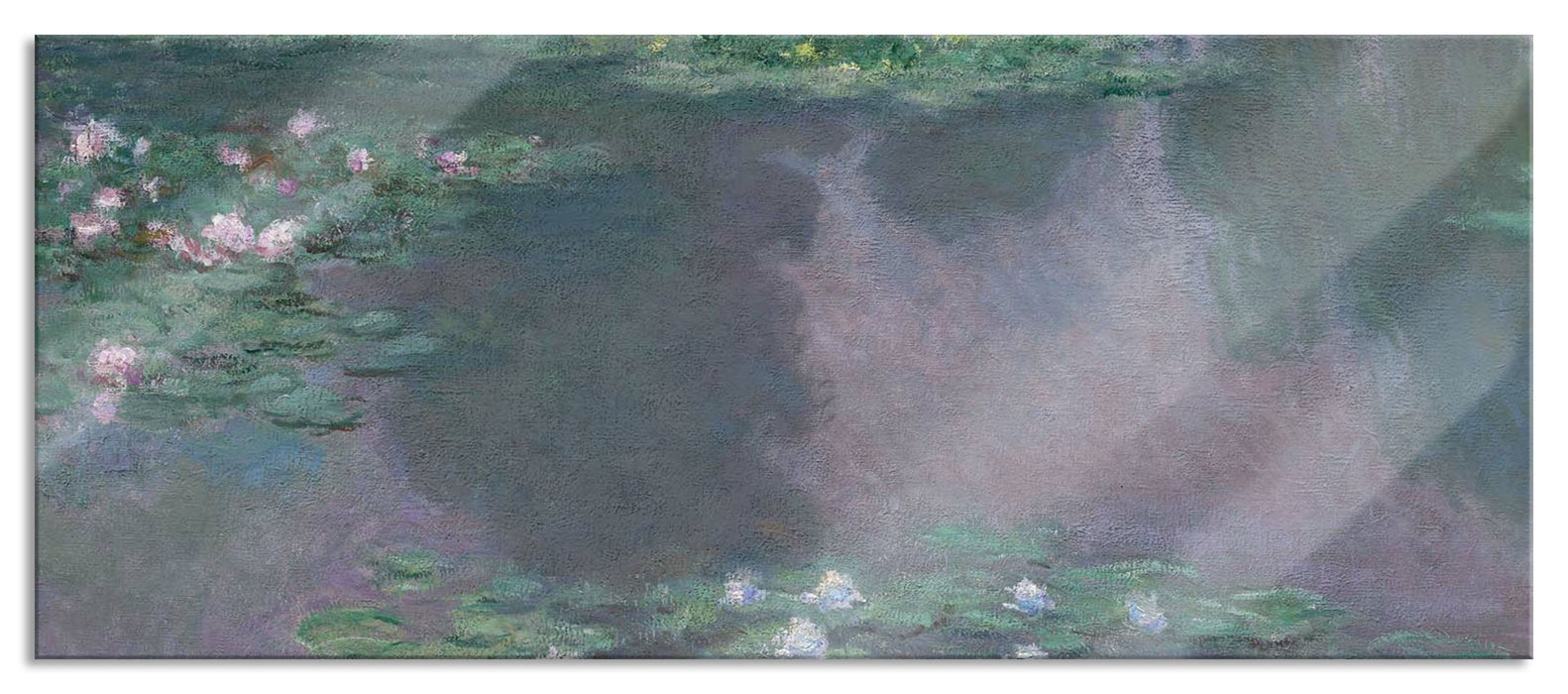 Pixxprint Claude Monet - Seerosen VI, Glasbild Panorama