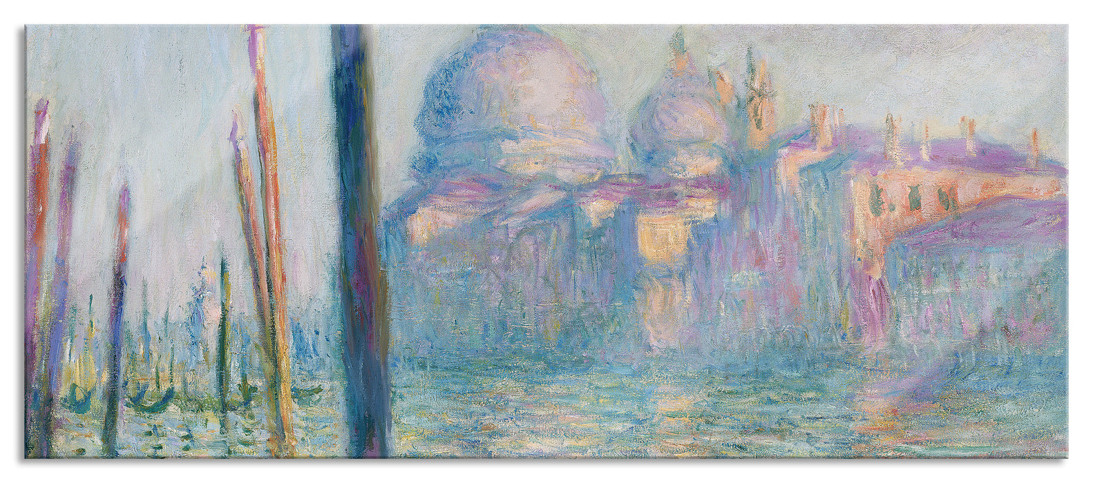 Pixxprint Claude Monet - Der große Kanal Venedig, Glasbild Panorama