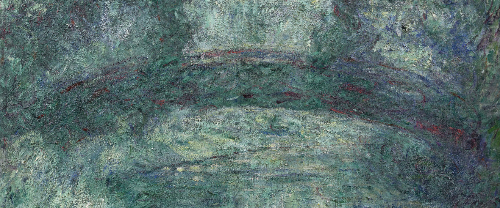 Claude Monet - japanische Brücke über den Seerosenteich IV, Glasbild Panorama