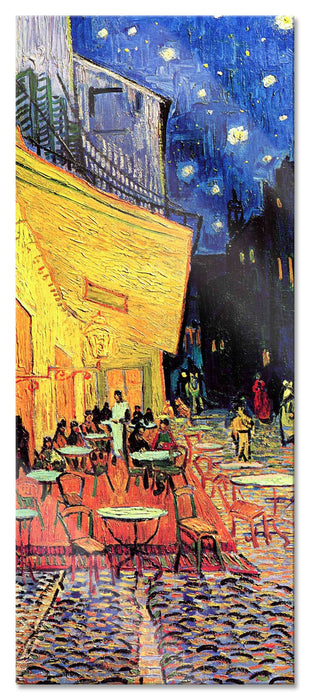 Vincent Van Gogh - Nachtcafé Nachts vor dem Café, Glasbild Panorama