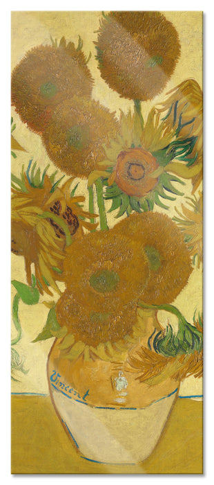 Pixxprint Vincent Van Gogh - Sonnenblumen I, Glasbild Panorama