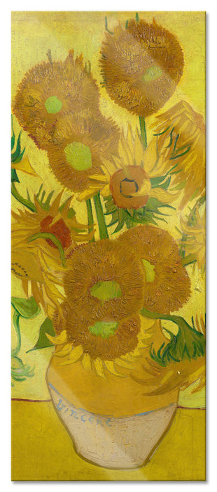 Pixxprint Vincent Van Gogh - Sonnenblumen II, Glasbild Panorama