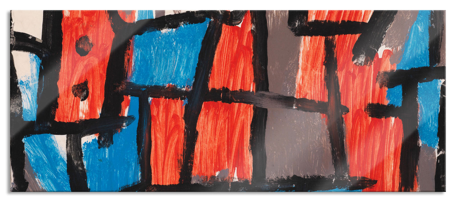 Pixxprint Paul Klee - Die Stunden vor der Nacht, Glasbild Panorama