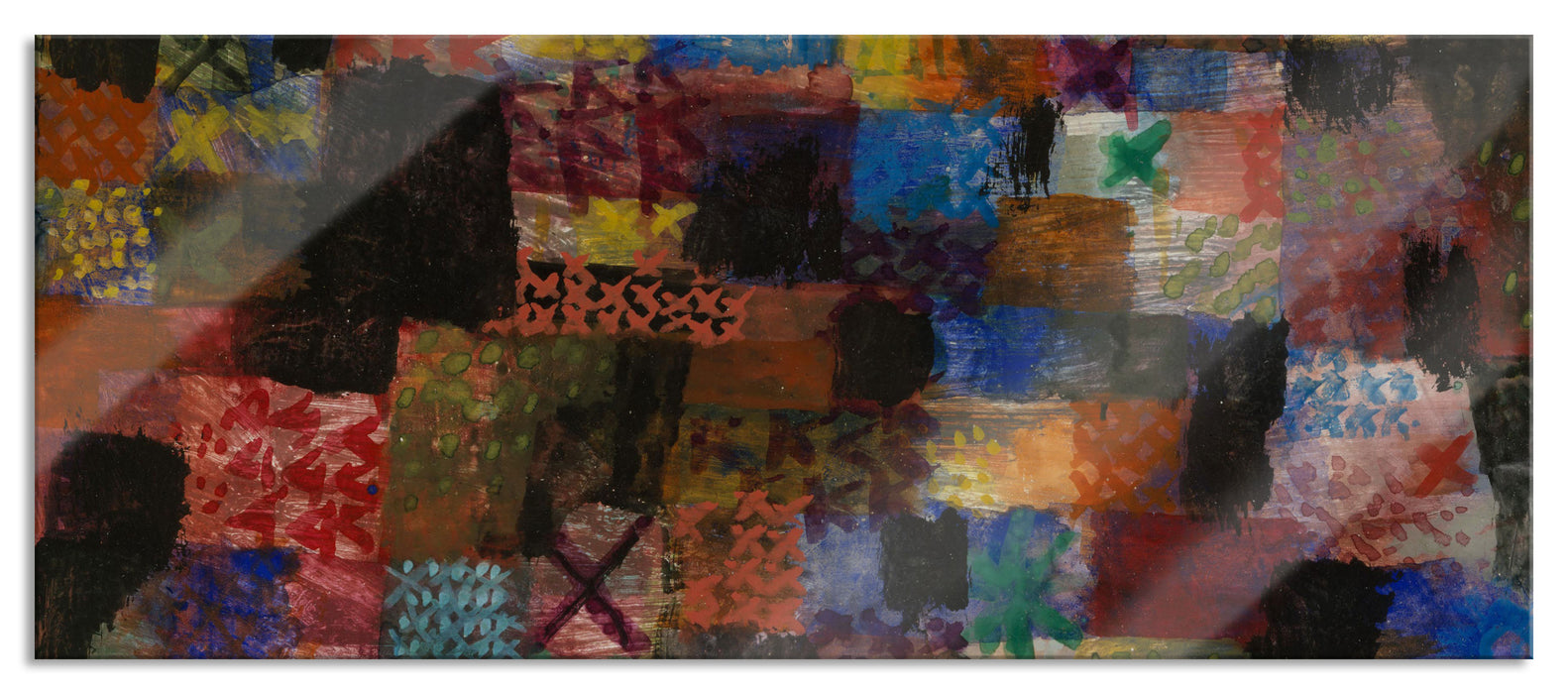 Pixxprint Paul Klee - Tiefer Pathos, Glasbild Panorama