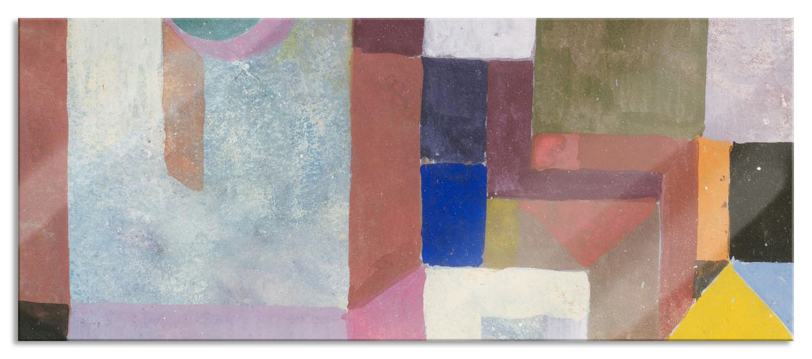 Pixxprint Paul Klee - Bunte Architektur, Glasbild Panorama