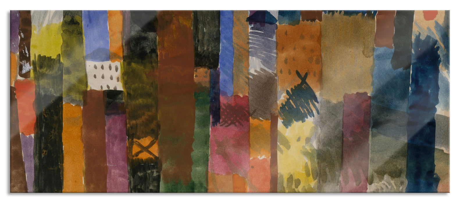 Pixxprint Paul Klee - Vor der Stadt, Glasbild Panorama
