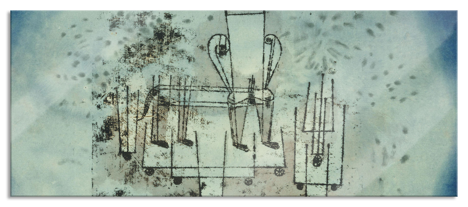 Pixxprint Paul Klee - Das Stuhl-Tier, Glasbild Panorama