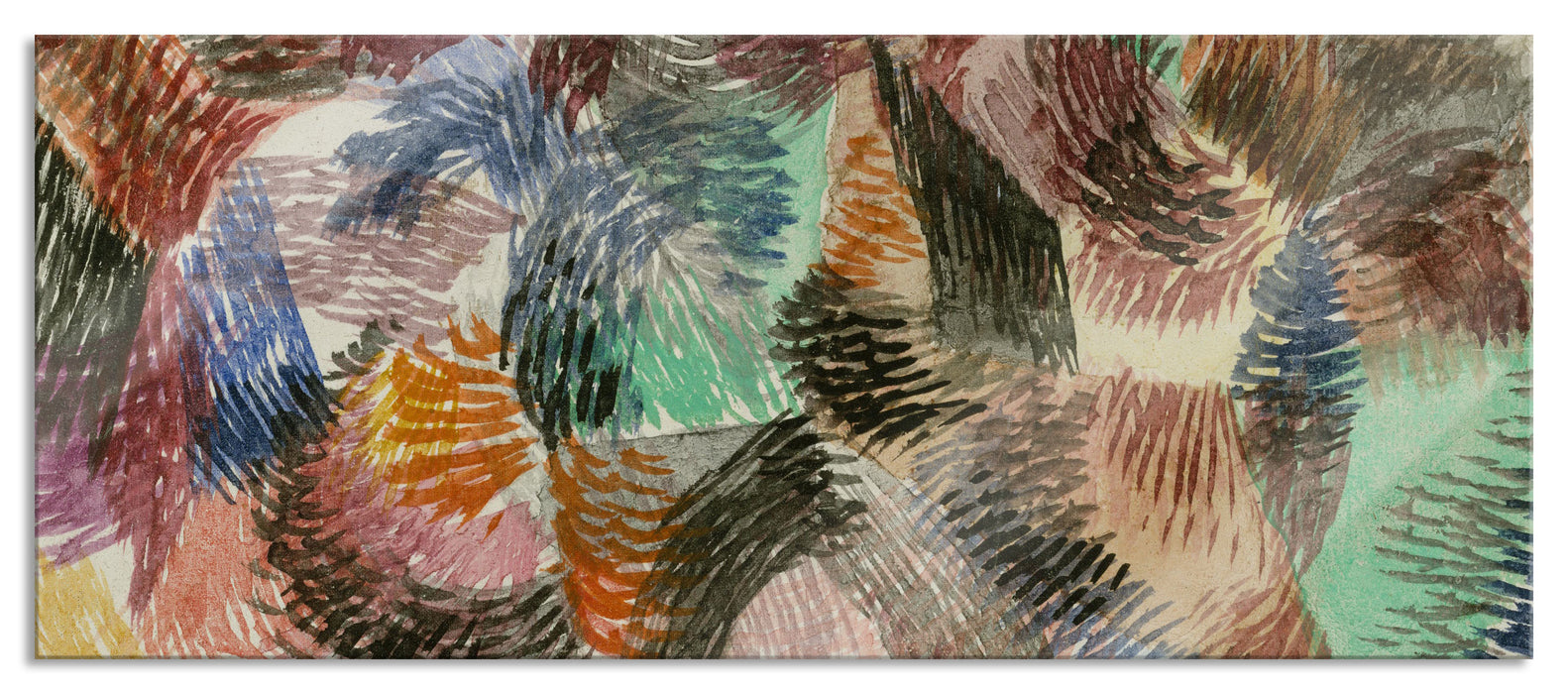 Pixxprint Paul Klee - Triebkraft des Waldes, Glasbild Panorama