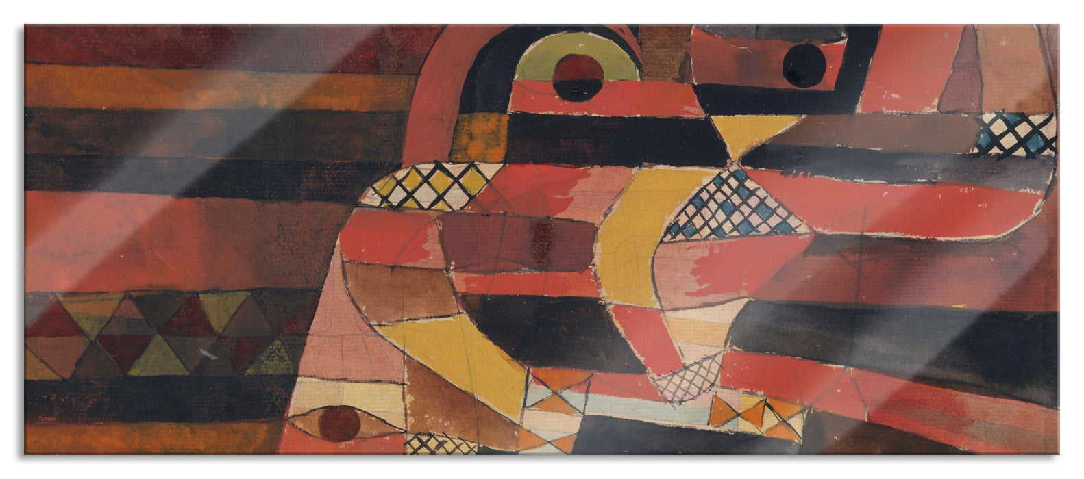 Pixxprint Paul Klee - Liebespaar, Glasbild Panorama