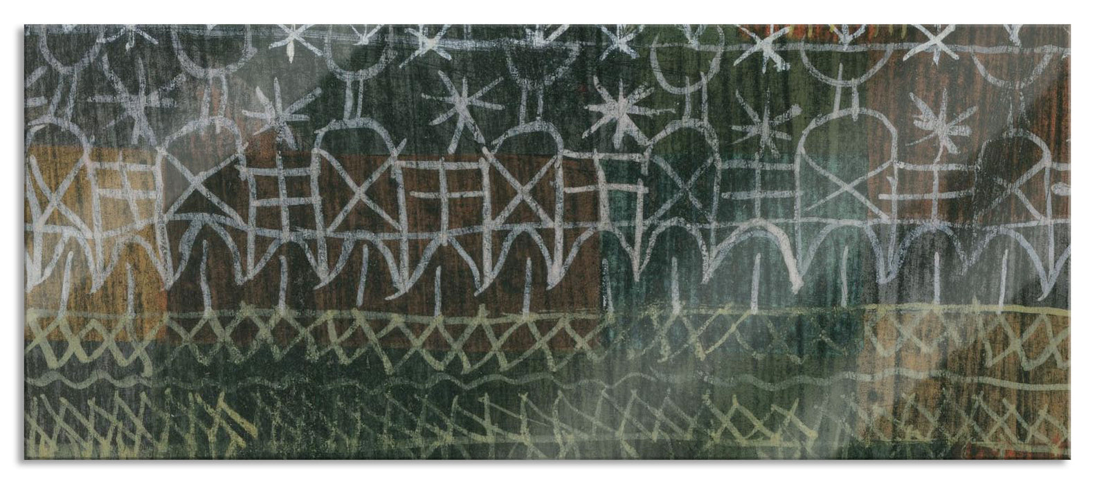 Pixxprint Paul Klee - Struktural I, Glasbild Panorama