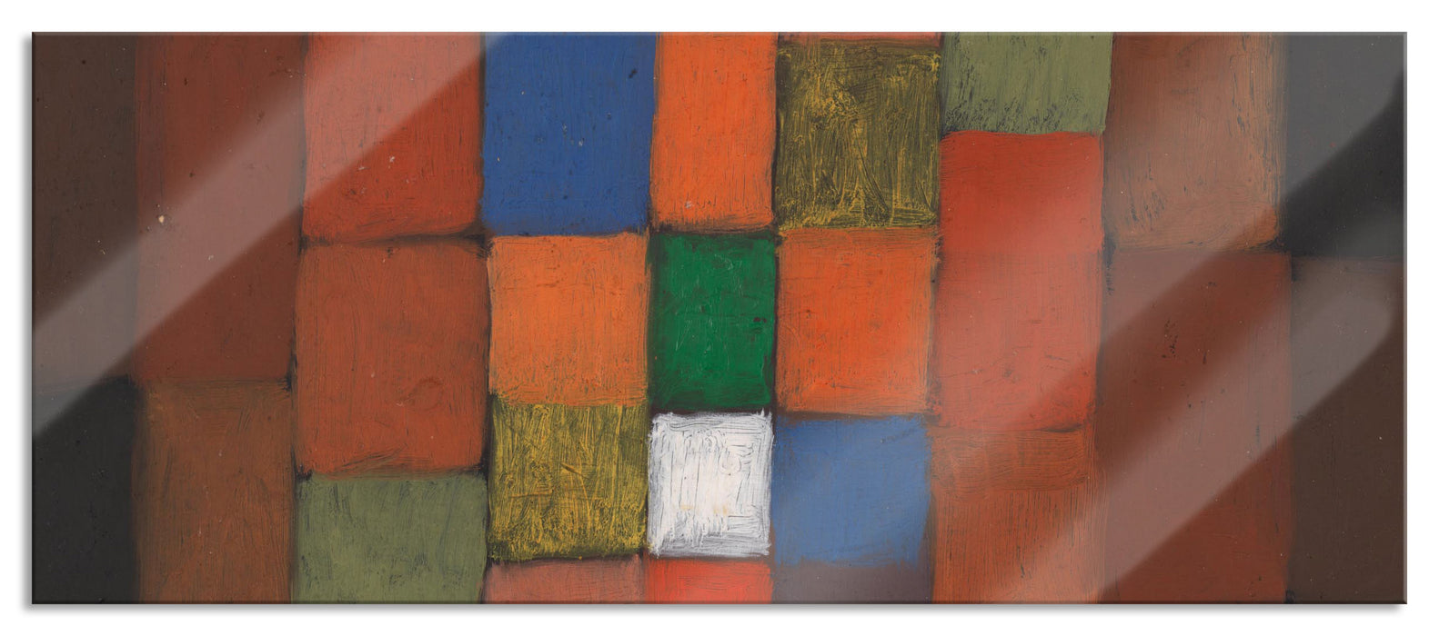 Pixxprint Paul Klee - Statisch-Dynamische Steigerung, Glasbild Panorama