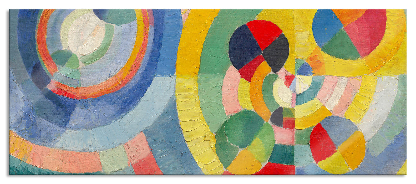 Pixxprint Robert Delaunay - Zirkuläre Formen, Glasbild Panorama