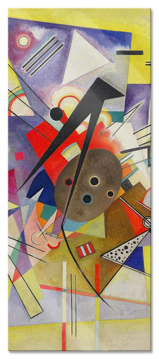 Pixxprint Wassily Kandinsky - Gelbe Begleitung, Glasbild Panorama