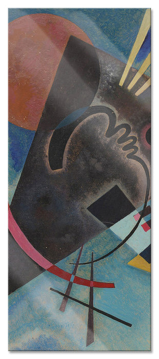 Pixxprint Wassily Kandinsky - Spitz und Rund, Glasbild Panorama