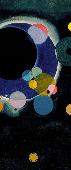 Wassily Kandinsky - Einige Kreise, Glasbild Panorama
