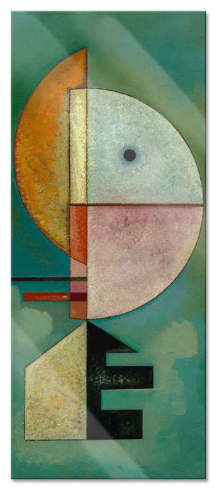 Pixxprint Wassily Kandinsky - Empor, Glasbild Panorama