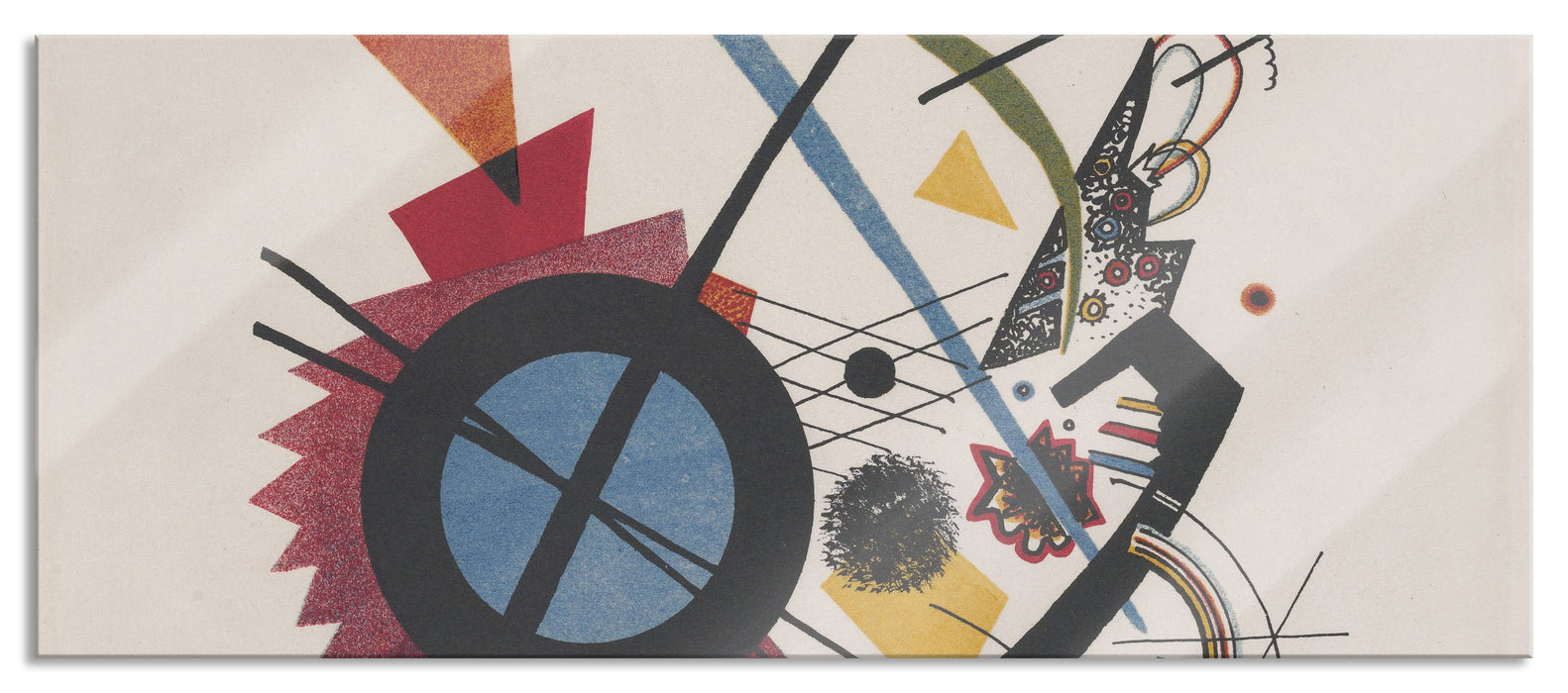 Pixxprint Wassily Kandinsky - Violett, Glasbild Panorama