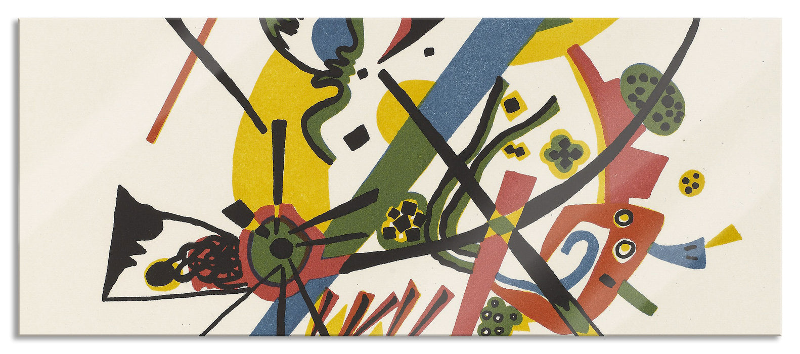 Wassily Kandinsky - Kleine Welten I, Glasbild Panorama