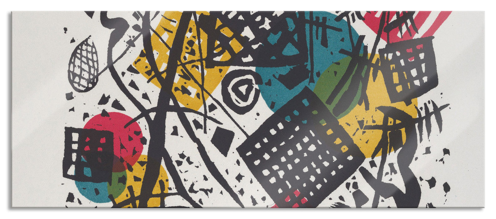 Wassily Kandinsky - Kleine Welten V, Glasbild Panorama